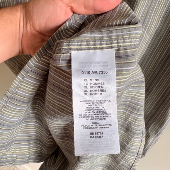 Columbia Short Sleeve dress shirt Outdoors hiking XL Men's polyester cotton - Picture 5 of 5